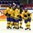 MALMO, SWEDEN - MARCH 28: Sweden's Erika Grahm #24 celebrates a third period goal against Japan with teammates during preliminary round action at the 2015 IIHF Ice Hockey Women's World Championship. (Photo by Andre Ringuette/HHOF-IIHF Images)

